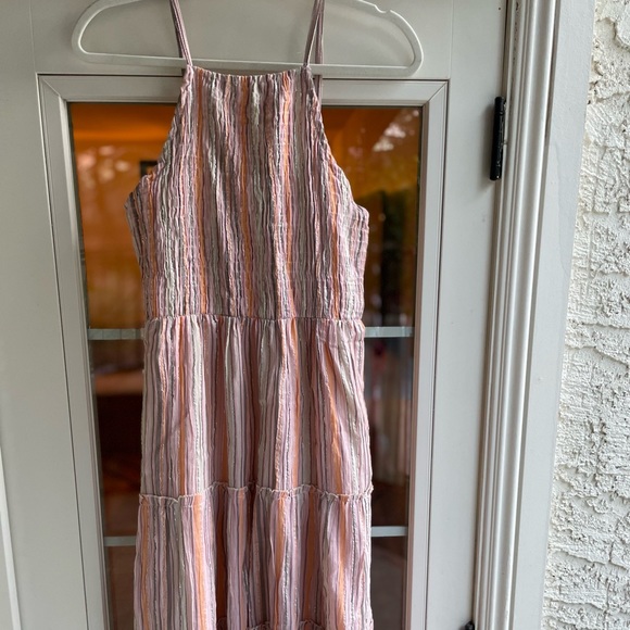 Sim & Sam Dresses & Skirts - Stripped multi-color midi summer dress. Size Medium. Pull over dress.